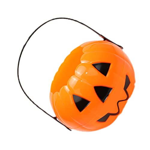 KOMBIUDA Kürbis Eimer halloween halloween toys geschenkpakete streudekor halloween Kürbis-Süßigkeiten-Eimer Schlag Blase Halloween-Eimer für Plastikeimer für Orange von KOMBIUDA