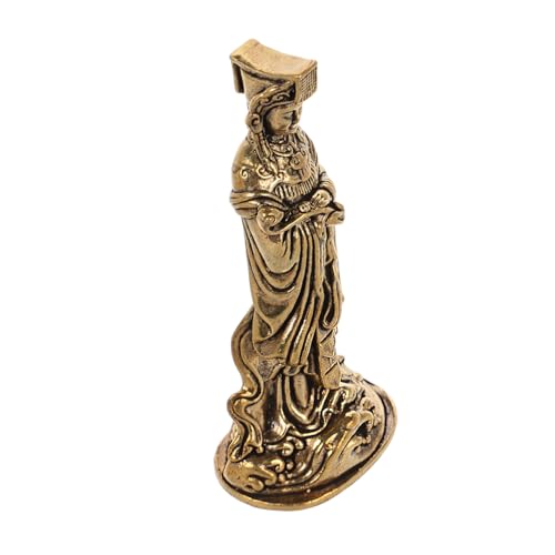 KOMBIUDA Mazu Statue Für Den Innenbereich Tischdekoration Mazu Neuartiges Mazu Messing Mazu Ornament Desktop Ornament Teezeremonie Mazu Form Ornament von KOMBIUDA