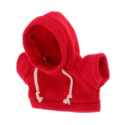 KOMBIUDA Plüschbärenkleidung Puppenstatuen Babykleidung Puppen Anhänger Hase Tierische Kaninchen Kleine Kleidung Cartoon-Kleidung Plüschige Kleidung Cartoon-statuen Stoff Rot von KOMBIUDA