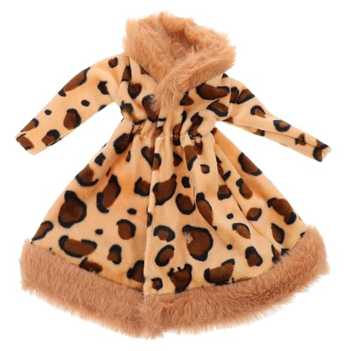 KOMBIUDA Plüschmantelpuppe Puppenkleidung Puppenoutfit Puppenwechselkleidung Puppenstrickjacke Puppenanzug Kleidung für Puppen Miniaturpuppen-Outfit Puppe Foto-Requisite Plastik Light Brown von KOMBIUDA