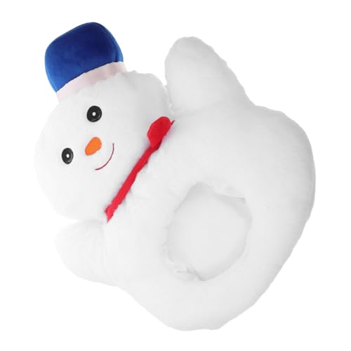 KOMBIUDA Schneemann-kapuze Sprechender Schneemann Schneemann-kostümzubehör Schneemannköpfe Schneemann-anziehset Schneemann-kostüm-kit Schneemannkostüm Für Erwachsene Haube Weiß Plüsch von KOMBIUDA