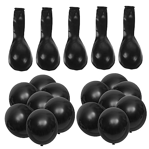 KOMBIUDA Schwarze Latexballons Für Geburtstagsfeiern Hochzeiten Und Jubiläen Robuste Ballons Mit Geschenkband Für Festliche Dekorationen von KOMBIUDA