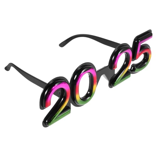 KOMBIUDA Silvester-Partybrille Silvester Pinata große runde Gläser Retro-Brille Neujahrspartybrille Einzigartige Partybrille Foto-Requisiten für das Neue Jahr frohes neues Jahr Brille STK von KOMBIUDA