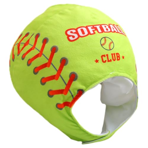 KOMBIUDA Softball-Kopfbedeckung kahle Kappe Perücke Hauben Motorhaube Partyhut-Dekorationen halllowen soczewki halloween hatset lustiger Stoffhut karneval kopfschmuck PP Baumwolle Green von KOMBIUDA