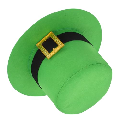 KOMBIUDA St. Patrick's Day Hut Irischer Partyhut Irische Themenaccessoires Gemütlicher Filzhut Accessoire zum St. Patrick's Day St. Patricks Day Hüte irische Kostümhüte Filzstoff Green von KOMBIUDA