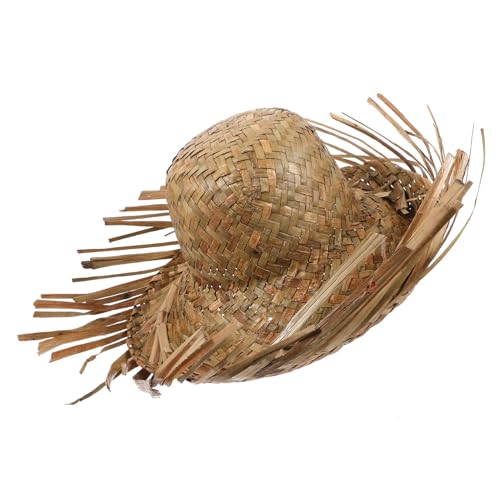 KOMBIUDA Strohhut Sonne Strand Wallaroo Kappe gartenvliese kopfschutz Kopfbedeckung sombrero hut sun visor Outdoor-Hut hawaiianischer Hula-Hut Hüte für draußen Partydekorationen Partyhut von KOMBIUDA