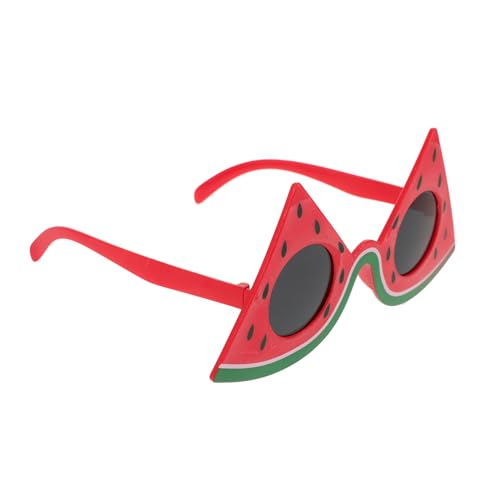 KOMBIUDA Wassermelonen-Partygläser Wassermelonen-Sonnenbrille Herz-Sonnenbrille für Damen sonnenbrille Wassermelonenbrillen Hawaii-Partybrillen Partyzubehör Brille Foto-Requisite Stk von KOMBIUDA