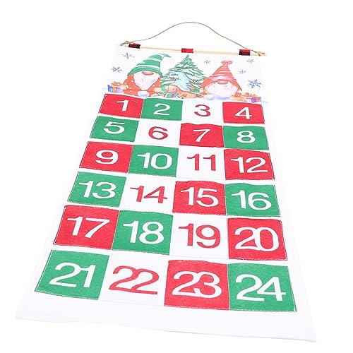 KOMBIUDA Weihnachts-Countdown hängt Weihnachten advent weihnachtlicher Wandkalender countdown kalender countdown calender Weihnachts-Countdown-Kalender weihnachtlicher adventskalender Holz von KOMBIUDA