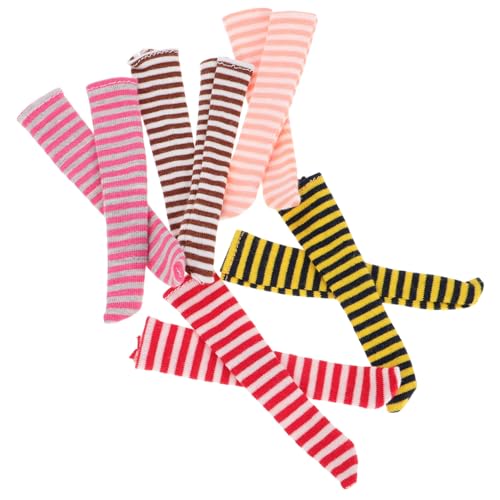 KOMBIUDA Winzige Socken für Puppenhaus 5 Stück Mini Socken Spielzeug Puppe Ankleiden Kleidung für Puppen von KOMBIUDA