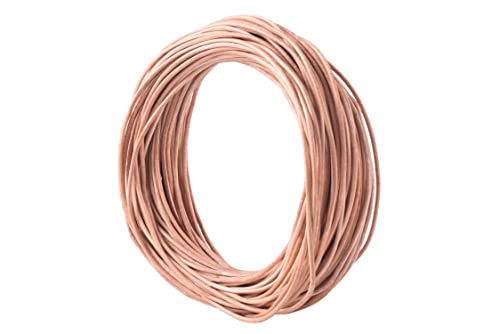 /Echtleder Cord konmay 40 Farben 25 Meter 1,5 mm 2,0 mm massivem rund echtem/echt Leder Kordel für/Basteln/Schmuckherstellung von KONMAY