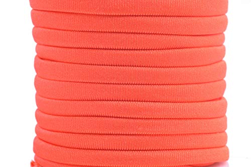 KONMAY 5.0mm 18.2 Meters Elastic-Kordel, Elastisch Band Zum Nähen und Handwerk, Gummikordel, Hutgummi, Neon Orange von KONMAY