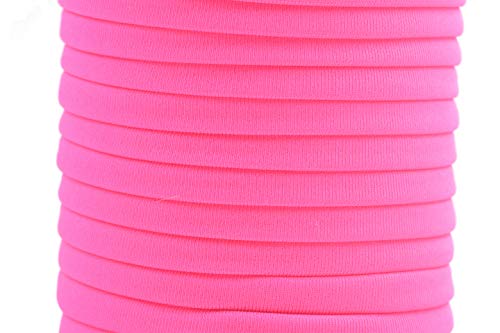 KONMAY 5.0mm 18.2 Meters Elastic-Kordel, Elastisch Band Zum Nähen und Handwerk, Gummikordel, Hutgummi, Neon Pink von KONMAY