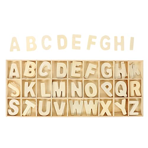 1 Satz Holzspäne Schreiben Für Alphabet Holzscheiben Englische Holzbuchstaben Unlackierte Holzspäne Alphabet-holzchips Wohndekoration Fotografie-requisiten KONTONTY von KONTONTY