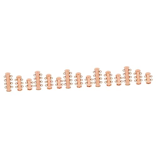 15 Stk Halskette Verschluss Stecker Perlenarmband Kreis Ring Magnetischer Halskettenverschluss Schmuckverschlüsse Und Verschlüsse Multi Armbänder Rose Gold Rostfreier Stahl KONTONTY von KONTONTY