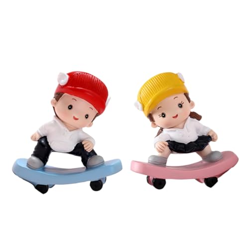 2St Autohandwerk deko schreibtisch dekoration weihnachsgeschenk Geburtstag Dekorationen für die Babyparty Süße Mädchenfigur aus Kunstharz Mädchenfigur Kuchendekor KONTONTY von KONTONTY