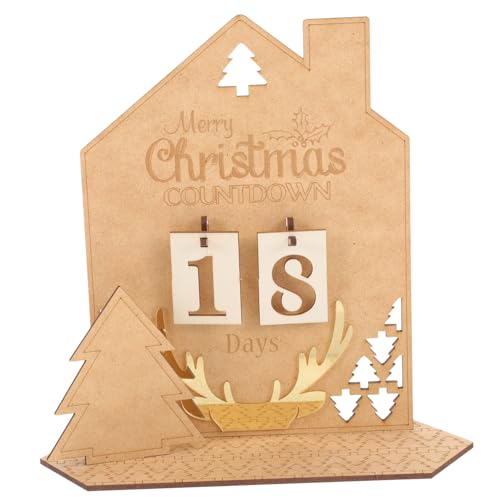 Adventskalender Kalender Dekor Weihnachtskalender Weihnachtsgeschenk Weihnachtszubehör Exquisiter Countdown-kalender Heimkalender Countdown-kalender Aus Holz Heimdekoration Mdf KONTONTY von KONTONTY