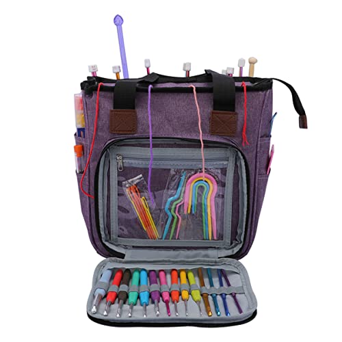 Home Finishing Aufbewahrungstasche bastel organizer handarbeitstasche verbandstasche fleebag knitting bag gewebesäcke Stricktasche Wäschesack Wollgarn-Aufbewahrungstasche Violett KONTONTY von KONTONTY