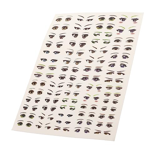 KONTONTY 1 Blatt Augenaufkleber augensticker Eye Patches Augenmuster-Sticker Augenfarben-Sticker Augenform-Sticker Augenetiketten Animations-Augenabziehbilder Selbstklebende Augen Plastik von KONTONTY