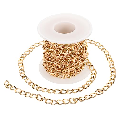 KONTONTY 1 Rolle Metallkette Kit zur Schmuckherstellung Schmuckzubehör für Erwachsene Charm-Armband-Kette Bulk-Halskette kettenmachen ketten machen Bastelkette DIY-Schmuckzubehör Golden von KONTONTY