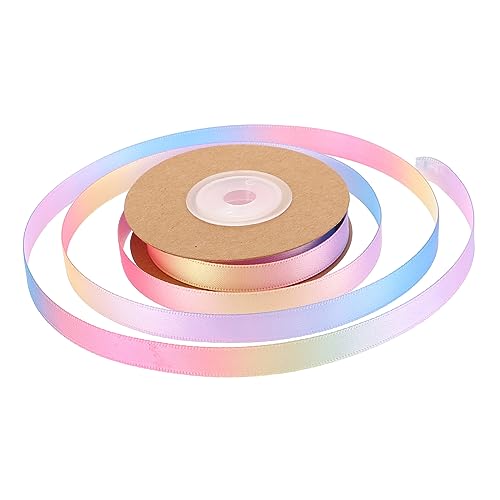 KONTONTY 1 Rolle Schleife Halter Band zum Verpacken Dekoration Sackleinenband Gold seidenband ribbon geschenksband Geschenkband selber machen Farbbänder mit Farbverlauf Polyester Colorful von KONTONTY