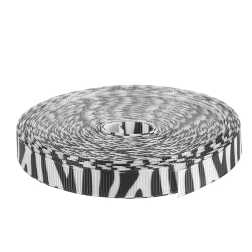 KONTONTY 1 Rolle Zebra-gurtband Haustierband Schönes Paketband Zebraband Bänder Zum Basteln Praktisches Geschenkband Gefertigtes Band Schönes Geschenkband Schneidbares Bastelband Polyester von KONTONTY