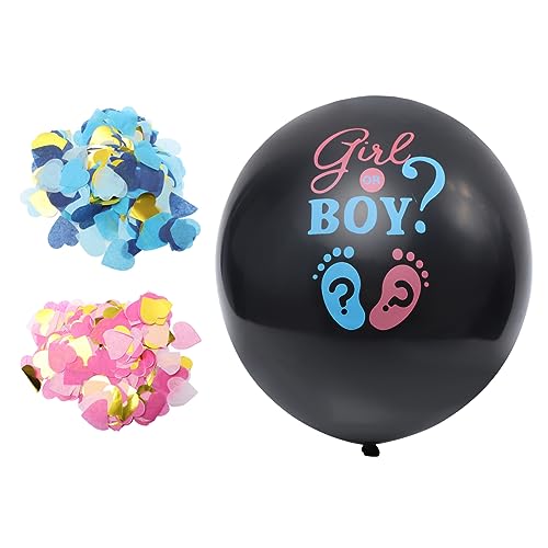 KONTONTY 1 Satz Ballon -Party-Foto-Requisite Geschlecht offenbaren Dekorationen geschlecht enthüllen dekoration babyshowerparty kinder mitgebsel kindergeburtstag Emulsion Black von KONTONTY