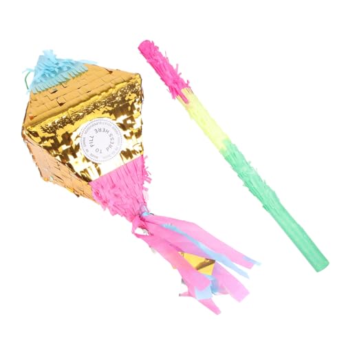 KONTONTY 1 Satz Diamant-Piñata mitgebsel kindergeburtstag überraschungstüte pinata stab susigkeite süssigkeiten mitgebsel candys Party-Tools lustiges Piñata- Papier Colorful von KONTONTY