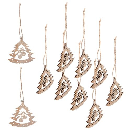 KONTONTY 1 Satz Ornamente Malen Leerer Weihnachtsausschnitt Dekorationen Weihnachten Leere Weihnachtsausschnitte Weihnachten Rentier Hirsch Weihnachtsdeko Anhänger Beige Hölzern von KONTONTY