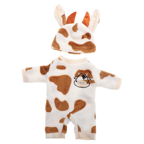 KONTONTY 1 Satz Puppen-Einteiler-Pyjama Kleidung Für Wiedergeborene Puppen Puppenkleidung Dekoratives Puppenkostüm Puppenzubehör Kleidung Für Wiedergeborene Babypuppen Puppenpyjama Plüsch von KONTONTY