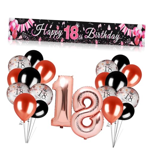 KONTONTY 1 Satz celebrations feierstahl geburtstags luftballons geburtstagshintergrundbanner 18. Geburtstagsbanner Luftballons für Geburtstagsfeiern geburtstag dekoration kit Aluminiumfolie von KONTONTY