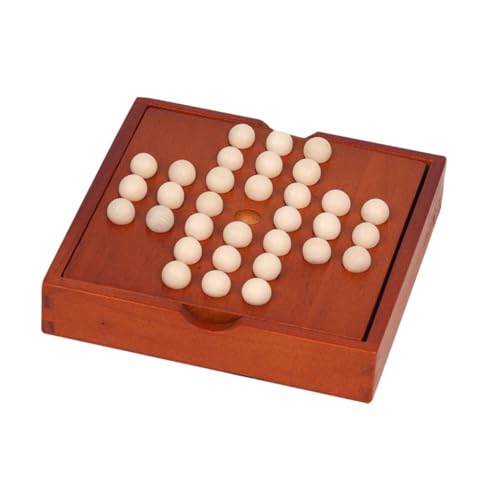 KONTONTY 1 Satz einzelnes edles Schach Spielzeug für Kinder klassisches Spielzeug Kinder Holzspielzeug Kinder schachspiel Spielzeug aus Holzperlen Desktop-Lernspielzeug hölzern Brown von KONTONTY