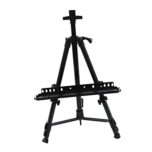 KONTONTY 1 Satz zusammenklappbare Staffelei Zeichenbrett Malerei Regal Staffeleiständer für Kunst lackierständer paint rack Stativ Kinder Staffelei Kunst Zeichenständer Klappstaffelei Black von KONTONTY