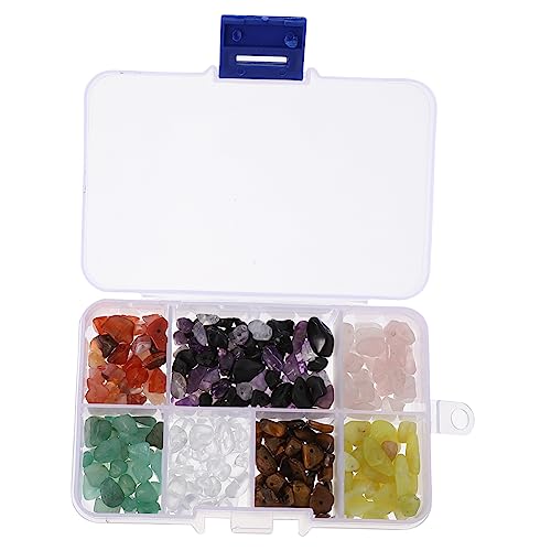 KONTONTY 1 Schachtel Kiesperlen Kits Zur Schmuckherstellung Perlen Für Kinder Taillenperlen-kit Chakra-kristalle Kristalle Perle Bastelperle Unregelmäßige Steinperlen Schmuckset Naturstein von KONTONTY