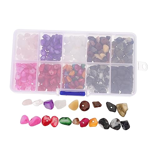 KONTONTY 1 Schachtel Schotter set natürliche Perlen Edelsteine ​​lose Perlen Charm-Armband-Kit schmuckherstellung schmuck machen unregelmäßiger Makadam unregelmäßiger Kies Naturstein von KONTONTY