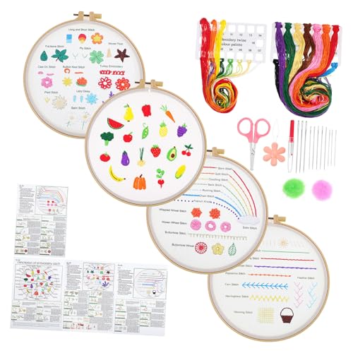 KONTONTY Kreativsets Für Erwachsene 1 Set Anfänger Stickset Handstickerei Kit Einfaches Stickset Mit Stickrahmen Und Anleitung Für Erwachsene Diy Bastelset Für Kreative Projekte Sticksets von KONTONTY