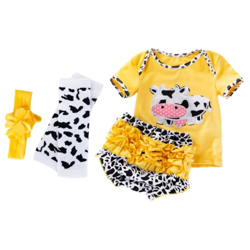 KONTONTY 1 Set Kuhpuppe Kleidung Puppenzubehör Puppenzubehör Babypuppenkleidung Set Puppenkleidung Set Babys Puppen Outfits Babypuppen Kleidung Neugeborenes Puppen Outfit Gelb von KONTONTY