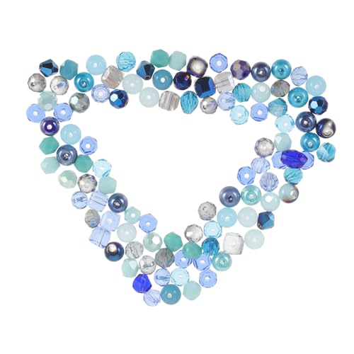 KONTONTY 1 beads for bracelets kristallperlen schmuck machen Schmuckbasteln schmuckherstellung Schmuckdraht-Formungsset Kette Charme Perlen für Haarflechten kleine lose Perlen Acryl Blue von KONTONTY