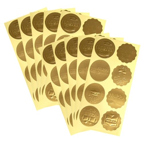 KONTONTY 10 Blätter Goldfolie-Aufkleber Punkt Papier leer Etiketten Hochzeit scrapbooking sticker scrapbook stickers siegelaufkleber Abschlussaufkleber für Umschläge Scrapbooking-Aufkleber von KONTONTY