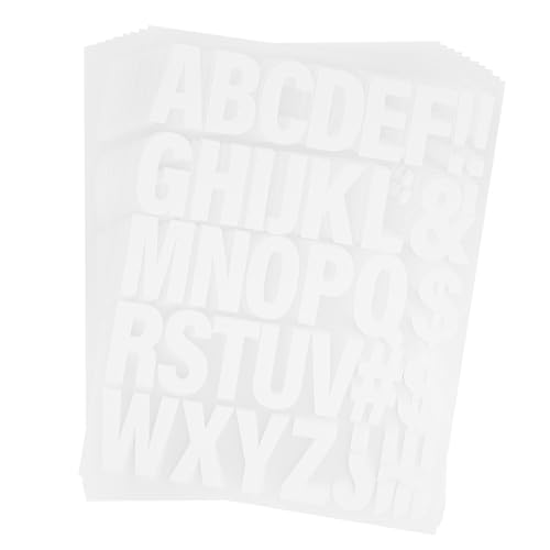 KONTONTY 10 Blatt Thermotransfer-Buchstabenband Hitze überweisen Stoffbuchstaben bleiben an Briefe Bügelnummern für Kleidung Buchstaben klein zum Aufbügeln Vinyl Weiß KONTONTY 10 Blatt Thermotransfer-Buchstabenband Hitze überweisen Stoffbuchstaben bleiben an Briefe Bügelnummern für Kleidung Buchstaben klein zum Aufbügeln Vinyl Weiß von KONTONTY