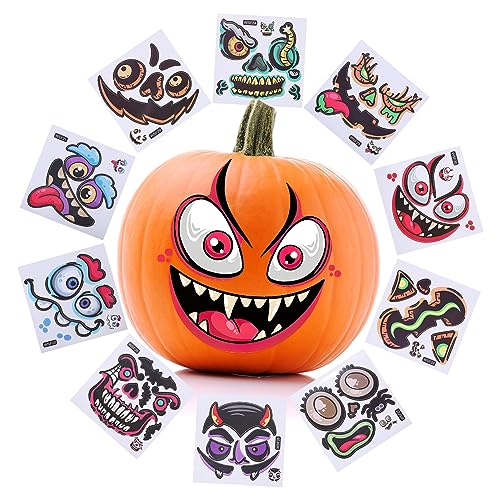 KONTONTY 10 STK Halloween Theme Halloween atmosphäre Wand Sticker Halloween-Dekorationen Kürbisse Halloween-Wandtattoos Laterne Aufkleber DIY Wandtattoo Kürbis-Halloween-Dekorationen Papier von KONTONTY