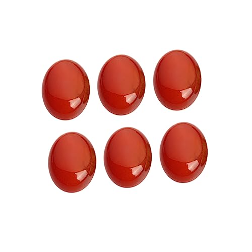 KONTONTY 10 Stk Rubinstein-cabochons Natürliche Edelsteinperlen Cabochon Stein Chakra-perlen Jade Cabochon Glasedelsteine Cabochon Edelsteine Halbedelsteine Perlen Schmuck Ringe Rot Achat von KONTONTY