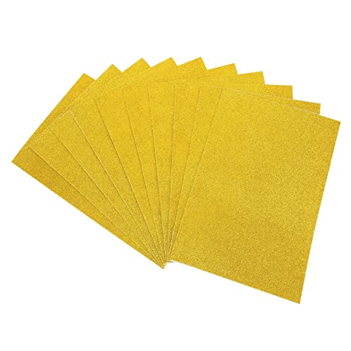 KONTONTY 10 Stk Schwamm Glitzerpapier Planke Schulzeitung Schaumpapierhandwerk Farbiges Kopierpapier Bildaufhänger Glitzerndes Aufkleberpapier Albern Bastelpapier Farbiges Papier Golden von KONTONTY