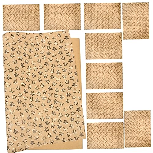 KONTONTY 10 Stück Blätter Kraft-Geschenkpapier Packpapier paketpapier Kraftpapier für Geschenkpapier für Männer zum Geburtstag braunes Geschenkpapier Arten von Geschenkverpackungen von KONTONTY