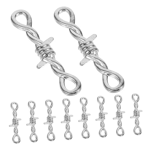 KONTONTY 10 Stück Metall Halskettenverschlüsse Für Schmuck DIY Robuste Verbindungsverschlüsse Für Armbänder Halsketten Und Bastelprojekte Schmuckzubehör Für Kreative Bastler von KONTONTY