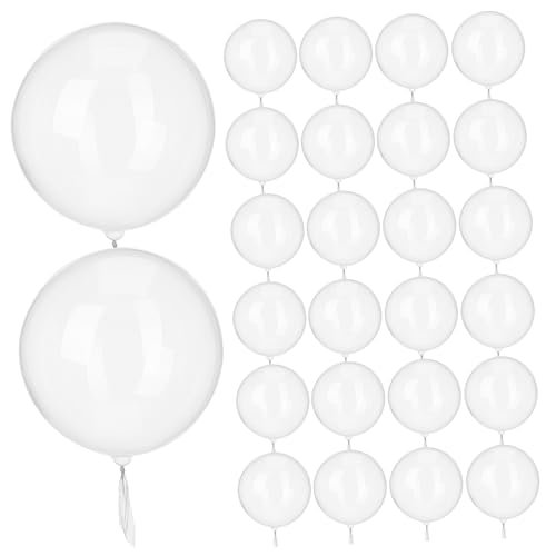 KONTONTY 100 Pcs Bobo Ball Party Geburtstag Balloons Bubble Machine Helium Panzer Disco Ballon Heliumballons Nummer Balloons Werbung Woo Blue Ornamente Babypartyballon Tpu Transparent von KONTONTY