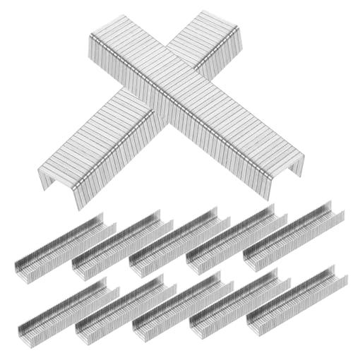 KONTONTY 1000 Stück Code-nagel Papphefter Polsterhefter Schmale Kronenklammern Holzbearbeitung Elektrische Heftklammer Elektro-hefter Pneumatische Heftklammern Lufthefter Kohlenstoffstahl von KONTONTY