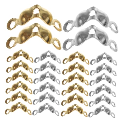 KONTONTY 1000 Stück Handtasche Perlenverschluss Halsketten-Schichtverschluss Charme Gold schmuckherstellung schmuck machen Eisenschnalle für Handtasche Schmuckzubehör selber machen Silver von KONTONTY