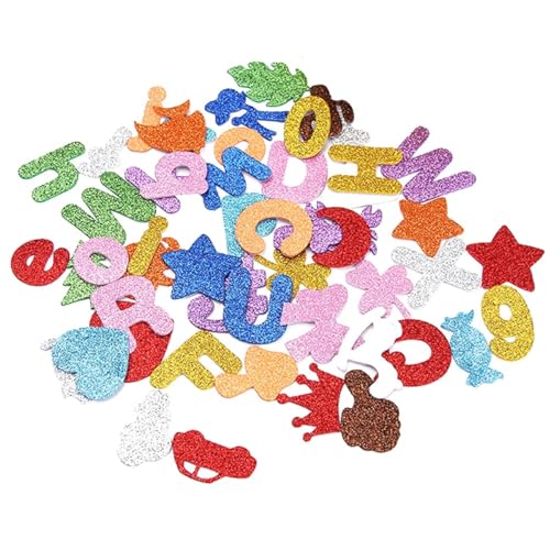 KONTONTY 100St Bildungsabziehbilder bastelset basteln für Alphabet Sticker glitzerklebebilder Educational Toys Hilfsmittel für das frühe Lernen Aufkleber für von KONTONTY