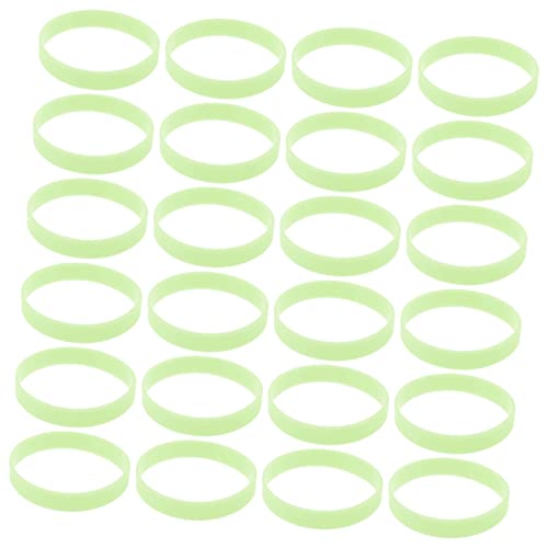 KONTONTY 100St Leuchtendes Silikonarmband Kinderparty-Armbänder Runder Leuchttisch zum Spielen leuchtende armbänder sammlerstücke Armbänder für Männer saumband nachtlauf leuchtendes armband von KONTONTY