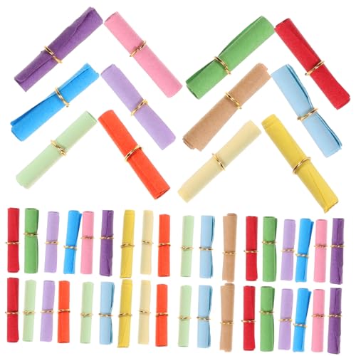 KONTONTY 100St letter paper kreativität liebes uniqone Briefpapier fliegendes Wunschpapier Scrollpapier farbige Papierrollen leer Konfetti Flasche wünschen glückliche Flasche Rollenpapier von KONTONTY